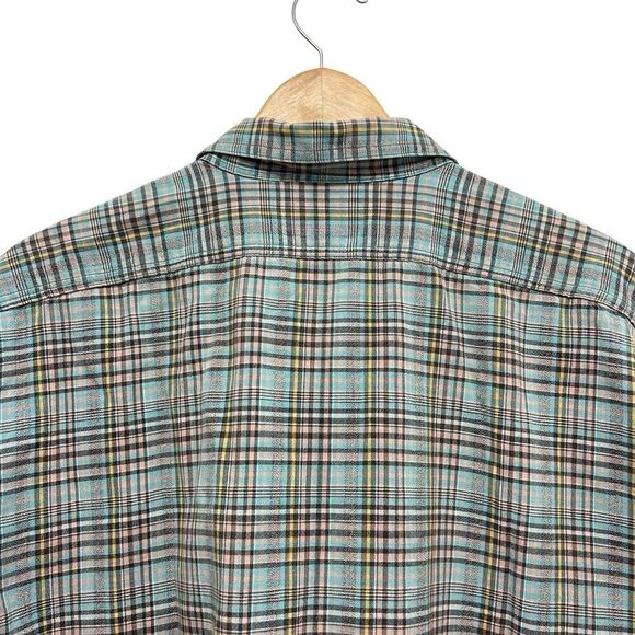 RRL Ralph Lauren Double RL Button Down Shirt Plaid Short Sleeve Southwestern L - Picture 6 of 7